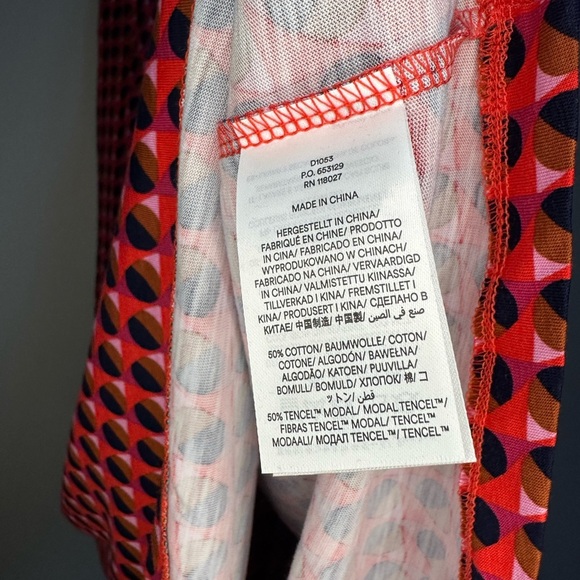 NEW Boden Naomi Relaxed Jersey Dress in Rouge/Red Sphere Geo Women’s 12R - Picture 7 of 9